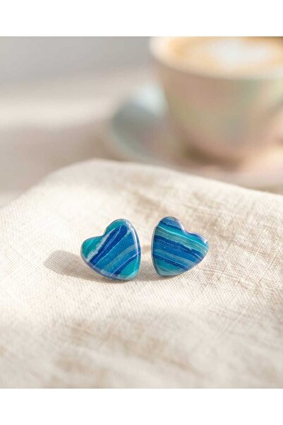 Dodemert Home Mini Heart Sea Wave Collectible Polymer Clay & Epoxy Handmade D...