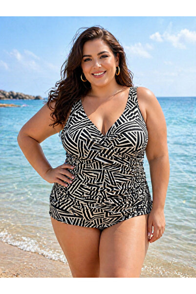 PREMIO PRIVE BRAND Cream One Piece Swimsuit Code: 6607 (015)