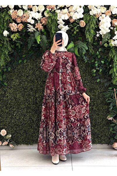 Moda Fatma Şifon Astarlı Elbise