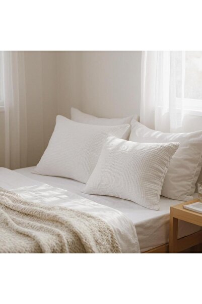 HB&Victory Muslin 4 Layer Bedspread 100% Cotton White Color Single Size 160X2...