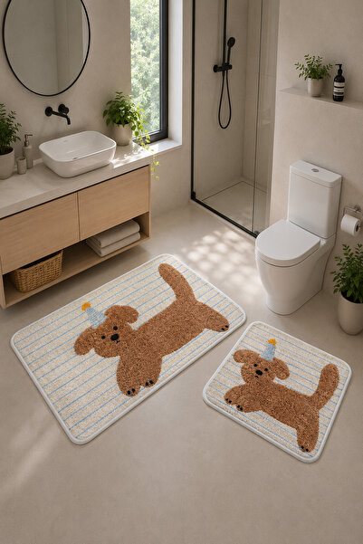 GECE HOME Digital Non-Slip Washable Double Bath Mat Bathroom Rug 40X60 + 60X1...