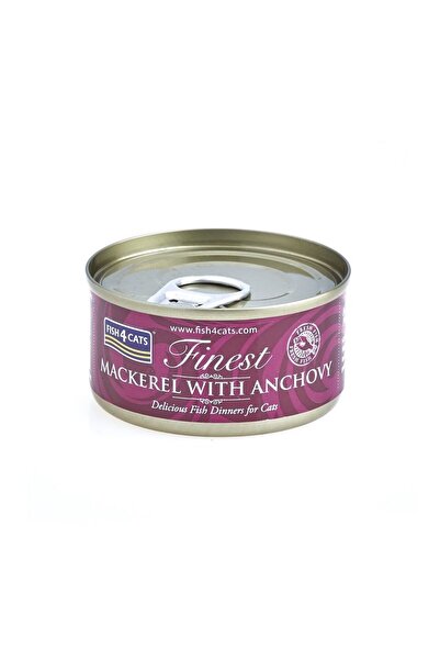 Fish4Dogs FISH4CATS Macrou cu Anșoa - Hrană umedă pentru pisici - 70g