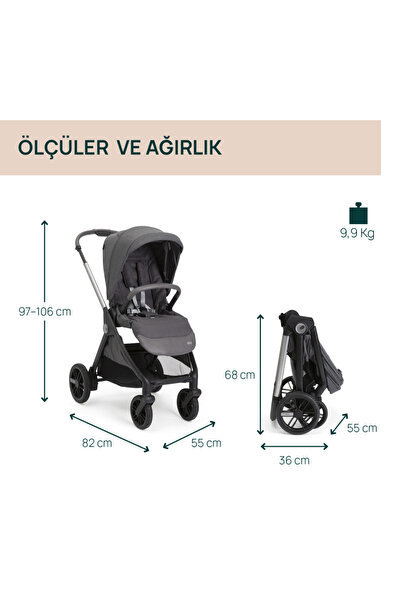 Chicco BELLAGIO BEBEK ARABASI 2.0 BLACK SATIN