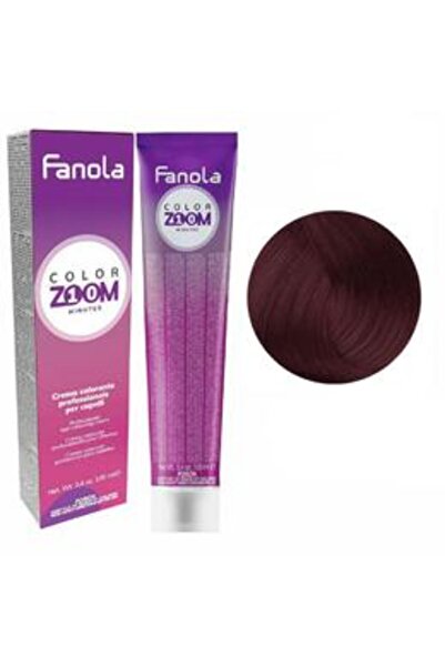 Fanola Vopsea Crema Permanenta - Color Zoom 10 Minutes, nuanta 4.5 Mohogany C...