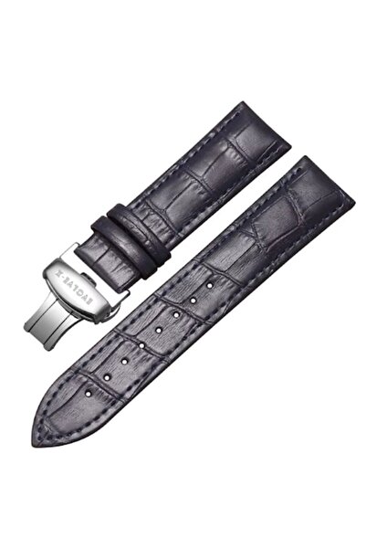 Evolve-x ® leather smartwatch strap, 20mm, Quick release system, butterfly me...