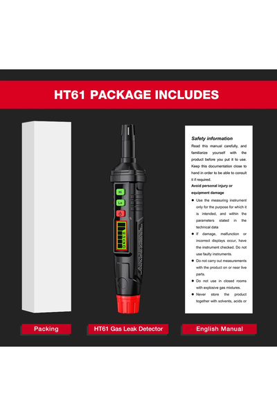 Choice HT61 HABOTEST HT61 Gas Leak Detector Natural Gas Detector with Audible...