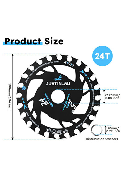 Choice1 5in-1pc Energy Saving Lithium Saw Blades Energy Efficient Lithium Woo...