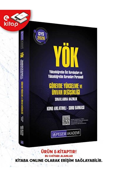 Pegem Akademi Yayıncılık 2026 GYS YÖK Görevde Yükselme ve Ünvan Değişikliği S...