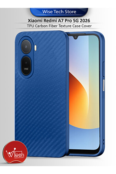 Wtech Xiaomi Redmi A7 Pro 5G 2026 TPU Carbon Fiber Texture Case Cover