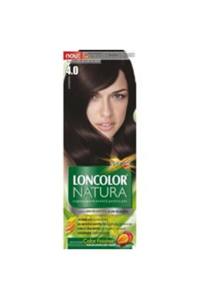 Loncolor Vopsea Permanenta pentru Par Natura, nuanta 4.0 castaniu