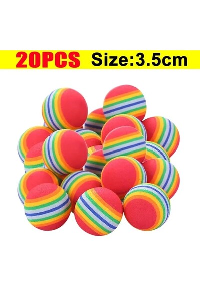 Choice1 S 20PCS 10-30Pc Colorful Cat Toy Ball EVA Bite-Resistant Elastic Rain...