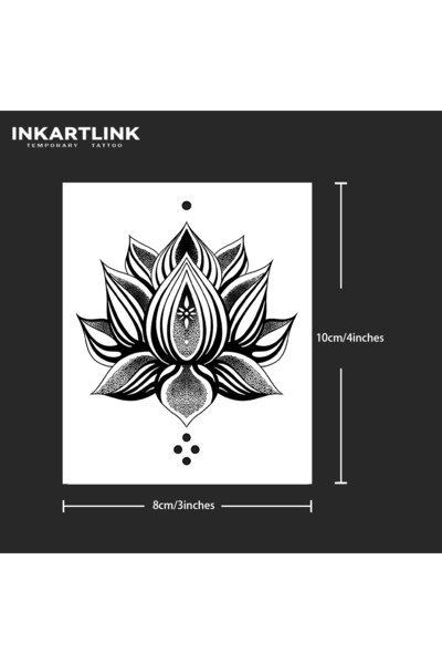 Choice 944-0810M Lotus Mandala Temporary Tattoo,Lasts To 15 Days New Technolo...