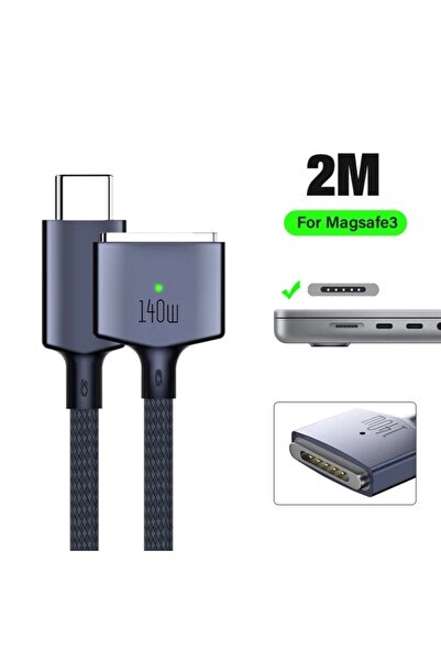 Choice كابل Magsafe3-Blue PD 140W من النوع C إلى كابل Magsafe 3 للشحن السريع ...