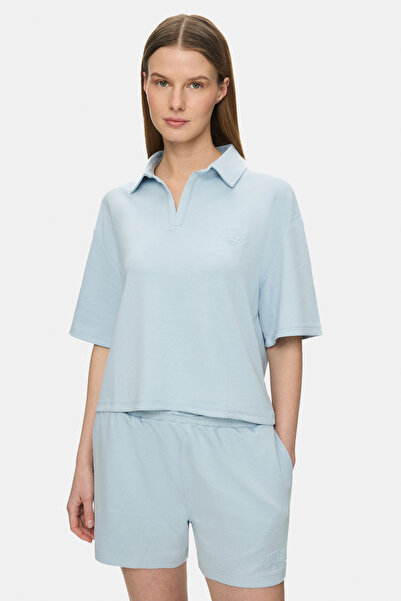 UCLA YOSEMAE Tricou pentru femei, cu guler polo, albastru cer, imprimat, din ...