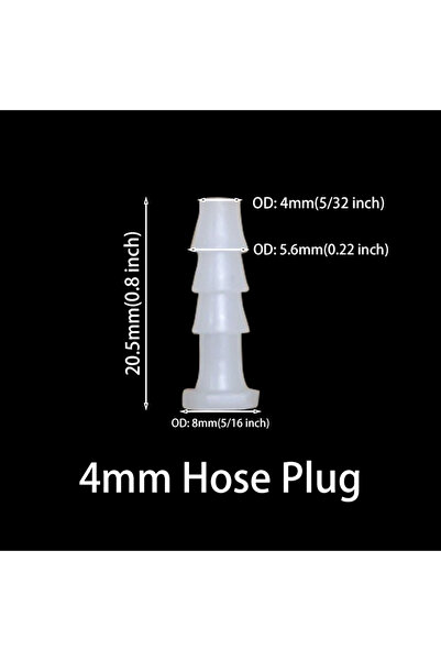 Choice 4mm Plug 5pcs 5Pcs Hose Plug Plastic Water Diverter Stop Flow Pipe Cap...