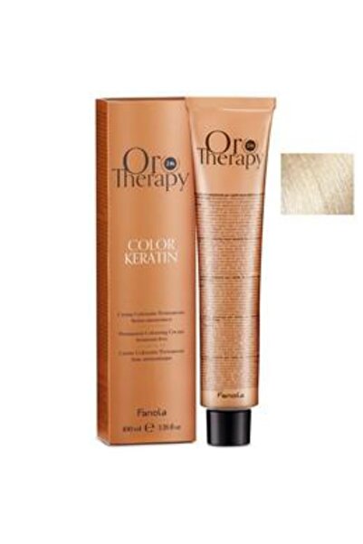 Fanola Vopsea Demi-permanenta Oro Therapy Color Keratin 10.0 Blond Platinat, ...