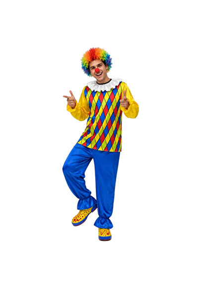 KOSTÜMCE Costum de clovn cu model colorat de baklava pentru adulți