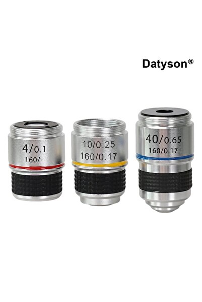 Choice3 Set 4X10X40X Datyson Microscope Objective Lens Set 4X, 10X, 40X Alumi...