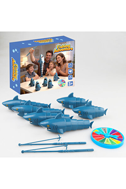 Choice 1111-28-Blue Fishing Master Parent-Child Interactive Shark Board Game ...