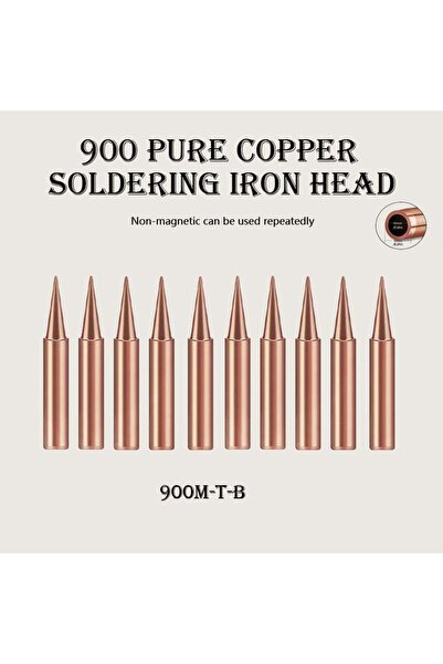 Choice 10 - Piece Copper Soldering Iron Tip Set, Multi - Shape for Electronic...