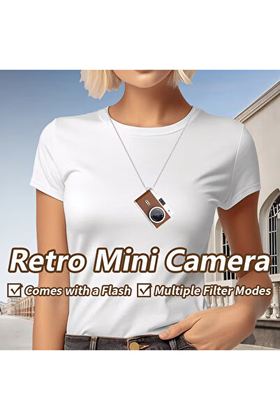 Gameyal Retro Tarzı Dijital Kamera Yüksek Çözünürlüklü Mini Vlog Kamerası 1280x720 HD Ekranlı Aksiyon Kamera