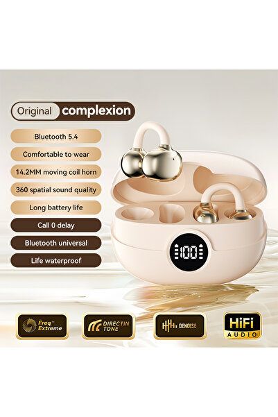choice2 سماعات أذن لاسلكية Apricot OWS بمشبك للأذن، سماعات بلوتوث أنيقة بطلاء...