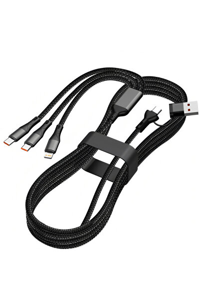 Choice Black 2-in-3 USB Fast Charging Cable Type C Usb Micro For iphone Multi...
