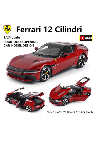Choice 12 Cilindri Bburago 1:24 Ferrari 12 Cilindri Car Model Die-casting Met...