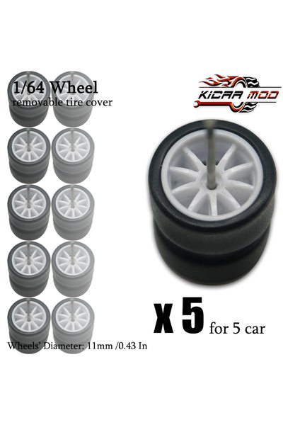 Choice8 RLCSS044 1/64 Wheels with Detachable Slick Tires Ten Spokes for Toy M...