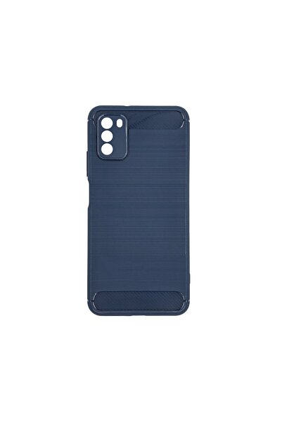 OEM Θήκη Σιλικόνης Carbon TPU Fiber Brushed Xiaomi Poco M3 Μπλε