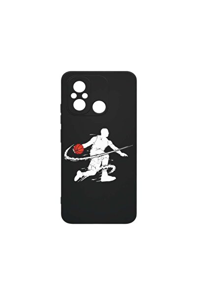 bestcase Тънък силиконов калъф 0.8ММ, съвместим с Xiaomi Redmi 12C, Баскетбол...
