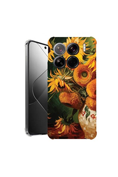 bestcase ¬Æ Husa pentru Xiaomi 15 Pro, Anti Shock 1.5MM, Sunflower Painting, ...