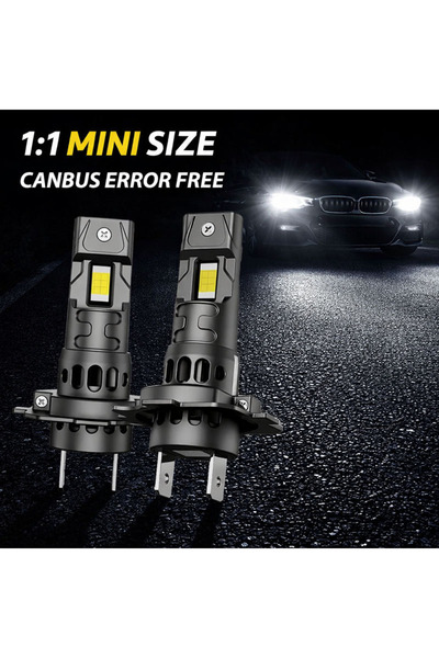 Choice3 Super Bright H1 H7 LED Headlight Canbus 8000LM 55W 7035 Csp Chips 1:1...
