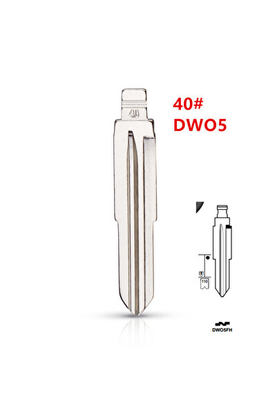 Choice 10 قطع 40 #   40 DWO5 CH1 شفرة مفتاح تحكم عن بعد معدنية فارغة غير مقطو...