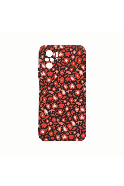 bestcase Husa Silicon, Compatibila Cu Xiaomi Poco F4, Red Floweres Pattern, R...