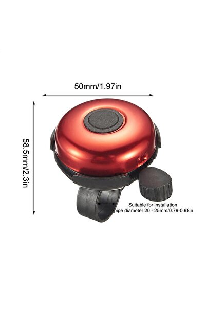 Choice Red 100dB Loud Bicycle Bell, Universal Alloy Cycling Ring Horn for Adu...