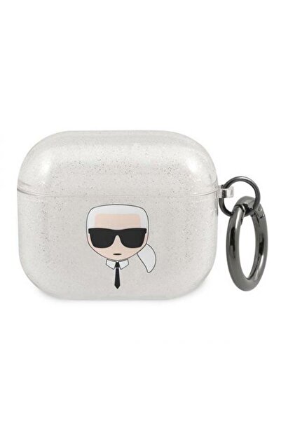 Karl Lagerfeld Θήκη Σιλικόνης Karl`s Head Glitter για Apple AirPods AirPods 3...