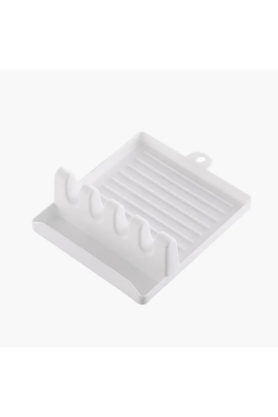 Choice White Transparent Paint Brush Rest Holder White Plastic 4 Slots Drip T...