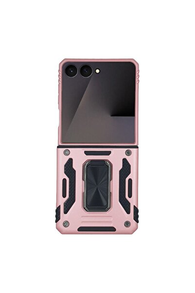 Sonique Θήκη Ring Armor CamShield για Samsung Galaxy Z Flip 7 Ροζ Χρυσό