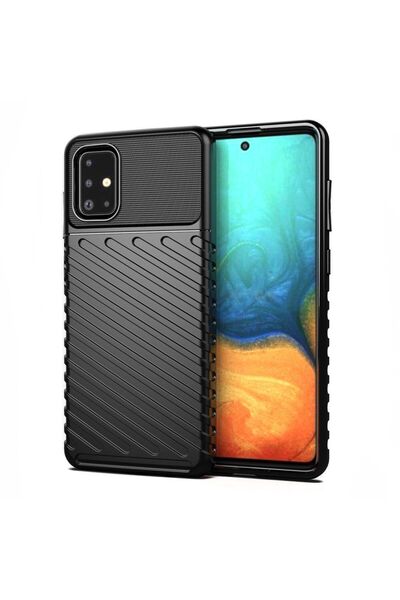 OEM Θήκη Κινητού Thunder Case Flexible Tough Rugged Samsung Galaxy A51 Μαύρο