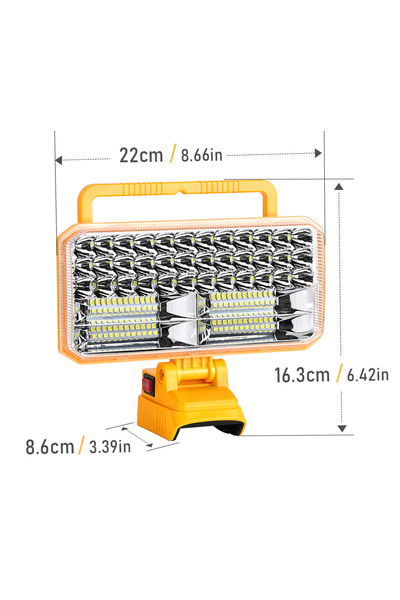 Choice 9 inch Portable LED Work Light 40W Compatible For Dewalt 18V Lithium B...