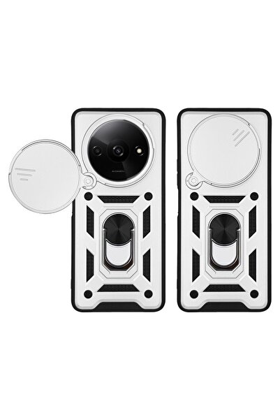 Sonique Θήκη Ring Armor CamPro για Xiaomi Redmi A3 / Redmi A3x Ασημί