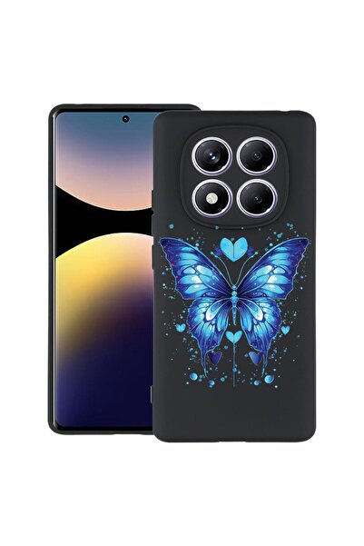 bestcase Husă pentru Xiaomi Redmi Note 15 5G cu design Fluture Albastru, TPU ...