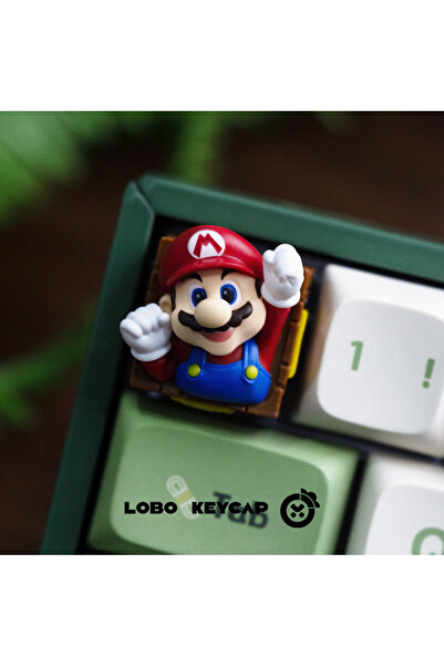 Choice مفتاح لوحة مفاتيح ميكانيكي من الراتنج بتصميم ماريو (ماريو، لويجي، بيتش...