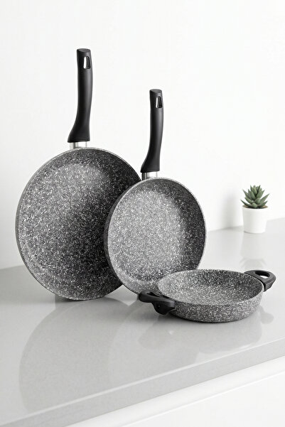 Taç Ultra Granit 3-Piece Pan Set (20 cm Pan - 24/28 cm Pan)