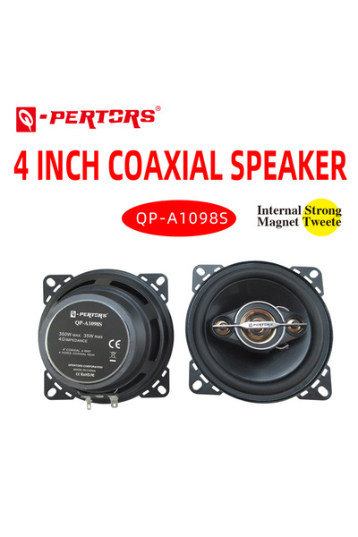 Choice A Pair of 4" Coaxial Speaker 4-Way 350W Max Music Power Subwoofer Nomi...
