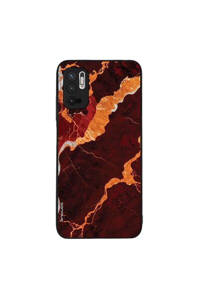 Sonique Θήκη Marble Series για Xiaomi Redmi Note 10 5G / Poco M3 Pro 5G Κόκκινο