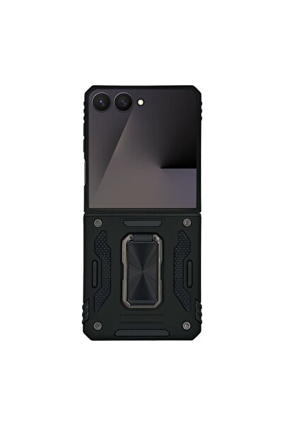 Sonique Θήκη Ring Armor CamShield για Samsung Galaxy Z Flip 7 Μαύρο