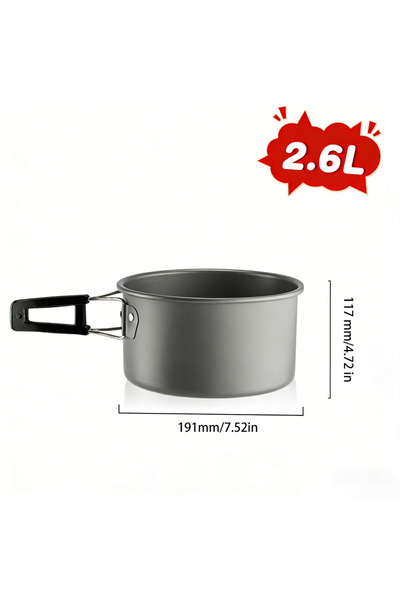 choice2 Pot 2.6L Pandatour Camping Cooking Aluminum Outdoor Travel Tableware ...