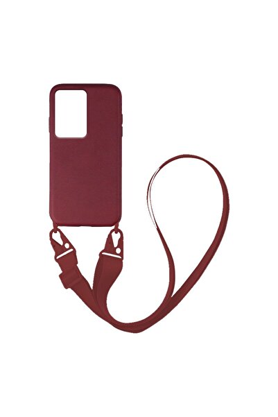 Sonique Θήκη Σιλικόνης με Strap CarryHang Xiaomi Redmi Note 12 Pro Plus Μπορντό
